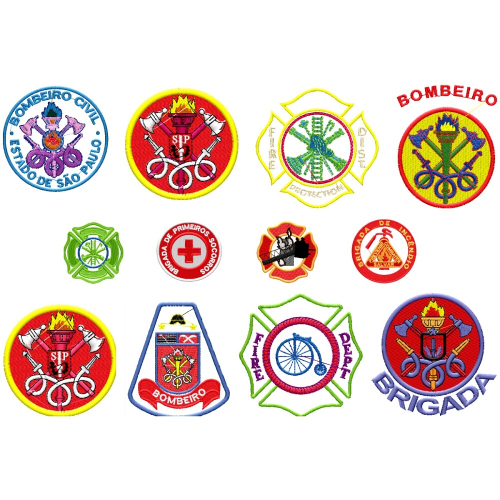 Matriz de bordado brigada bombeiros