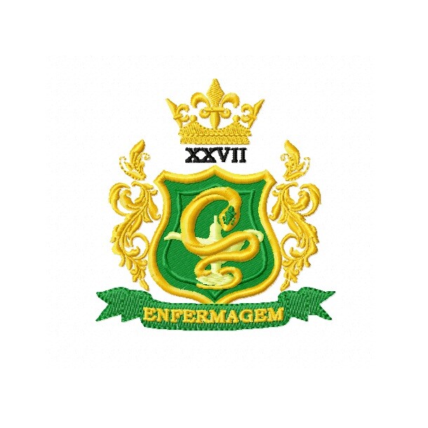 Matriz De Bordado Brasão De Enfermagem Ref 15
