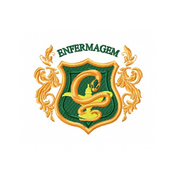 Matriz De Bordado Brasão De Enfermagem Ref 13
