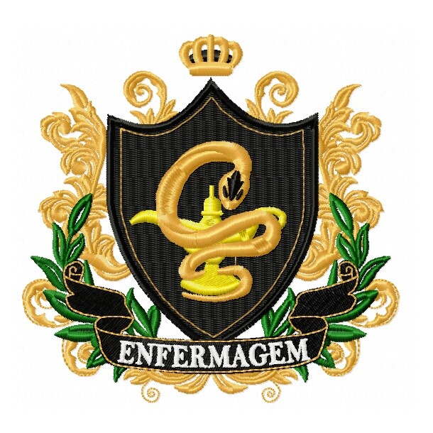 Matriz De Bordado Brasão De Enfermagem Ref 2