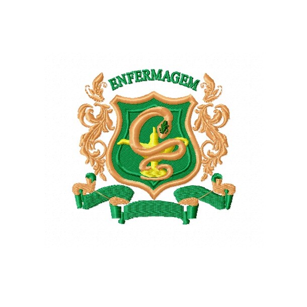 Matriz De Bordado Brasão De Enfermagem Ref 19