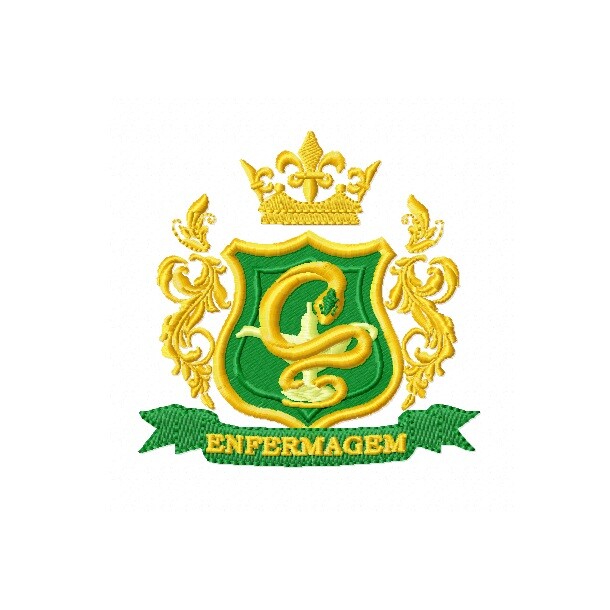 Matriz De Bordado Brasão De Enfermagem Ref 18