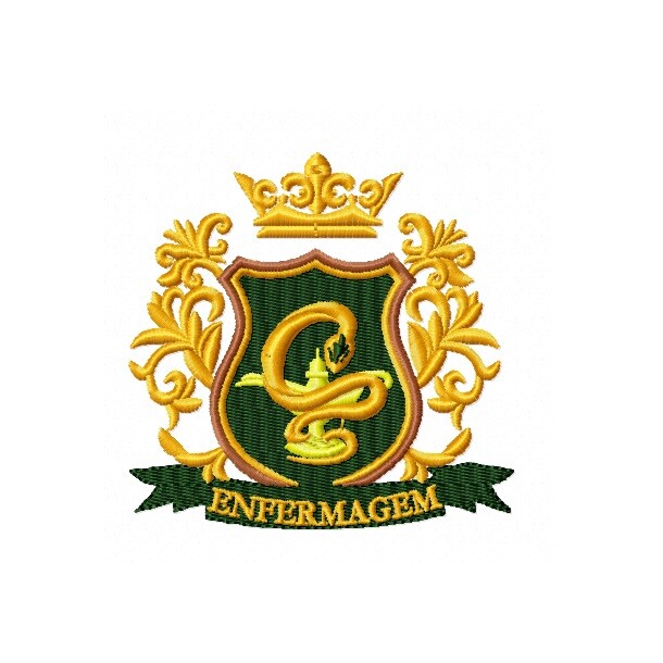 Matriz De Bordado Brasão De Enfermagem Ref 16