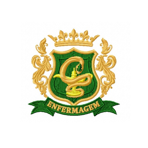 Matriz De Bordado Brasão De Enfermagem Ref 9