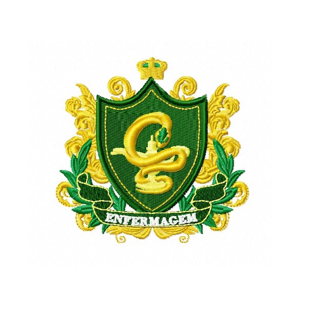 Matriz De Bordado Brasão De Enfermagem Ref 8