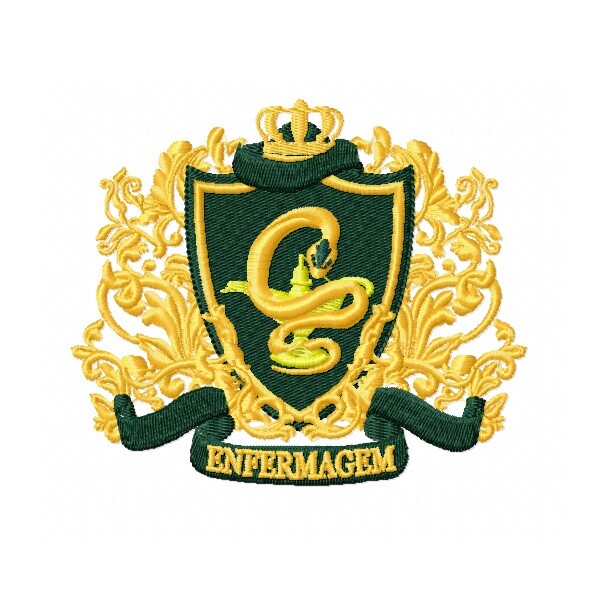Matriz De Bordado Brasão De Enfermagem Ref 4