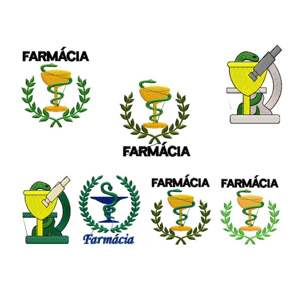 Matriz De Bordado Farmacia Simbolo 7 Matrizes