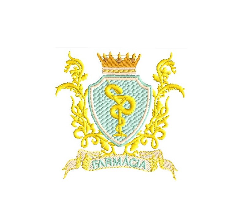 Matriz De Bordado Brasão De Farmacia ref 5