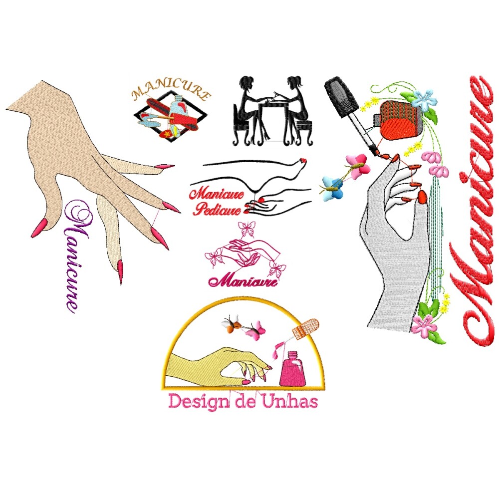 Matriz De Bordado Manicure 08 Matrizes