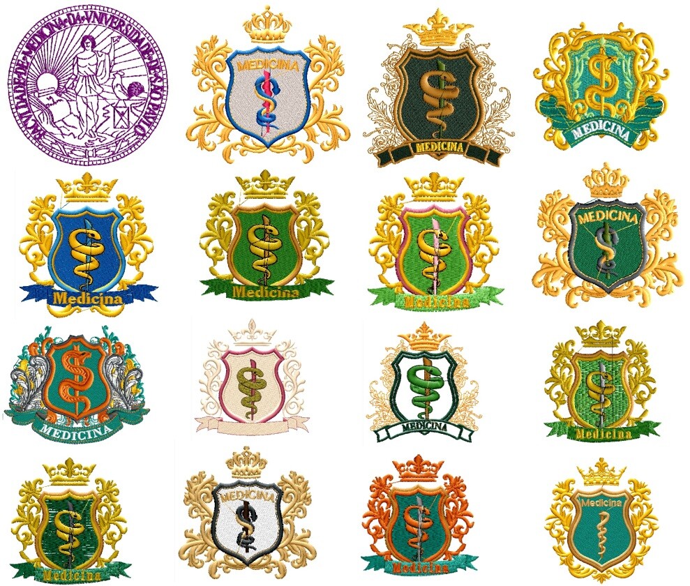 Matriz De Bordado Brasão Medicina 2