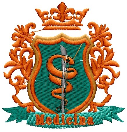 Matriz De Bordado Brasão Medicina Ref 1