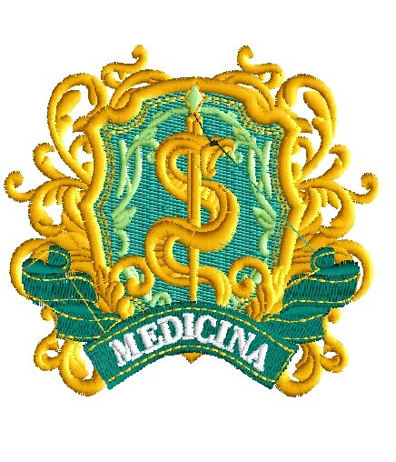 Matriz De Bordado Brasão Medicina Ref 10