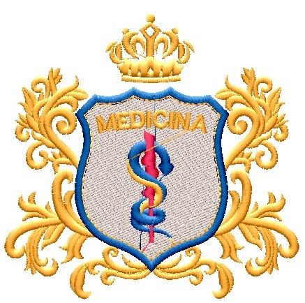 Matriz De Bordado Brasão Medicina Ref 12