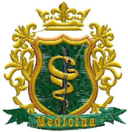 Matriz De Bordado Brasão Medicina Ref 13