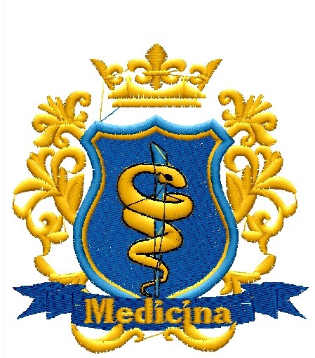 Matriz De Bordado Brasão Medicina Ref 15