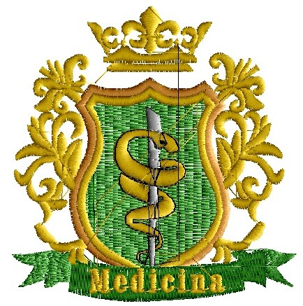Matriz De Bordado Brasão Medicina Ref 2