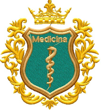 Matriz De Bordado Brasão Medicina Ref 3