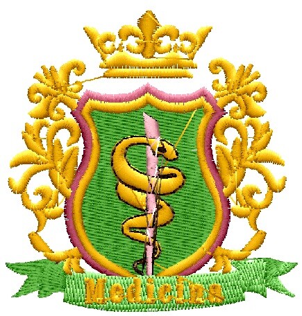 Matriz De Bordado Brasão Medicina Ref 6