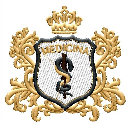 Matriz De Bordado Brasão Medicina Ref 7