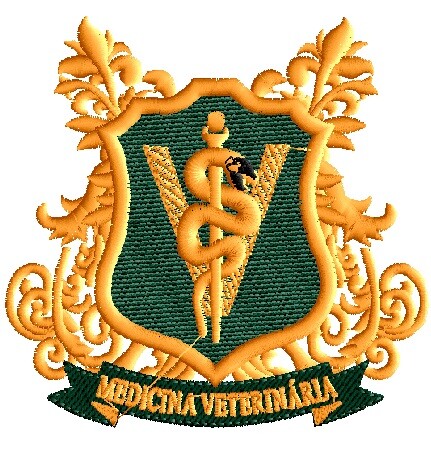 Matriz de bordado Brasão medicina veterinaria ref 6