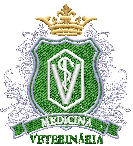 Matriz de bordado Brasão medicina veterinaria ref 4