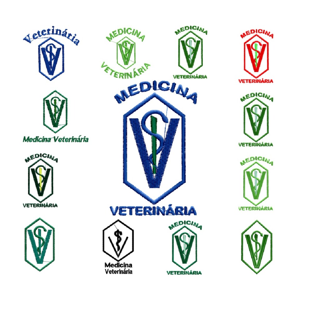 Matriz de bordado medicina veterinaria 13 matrizes