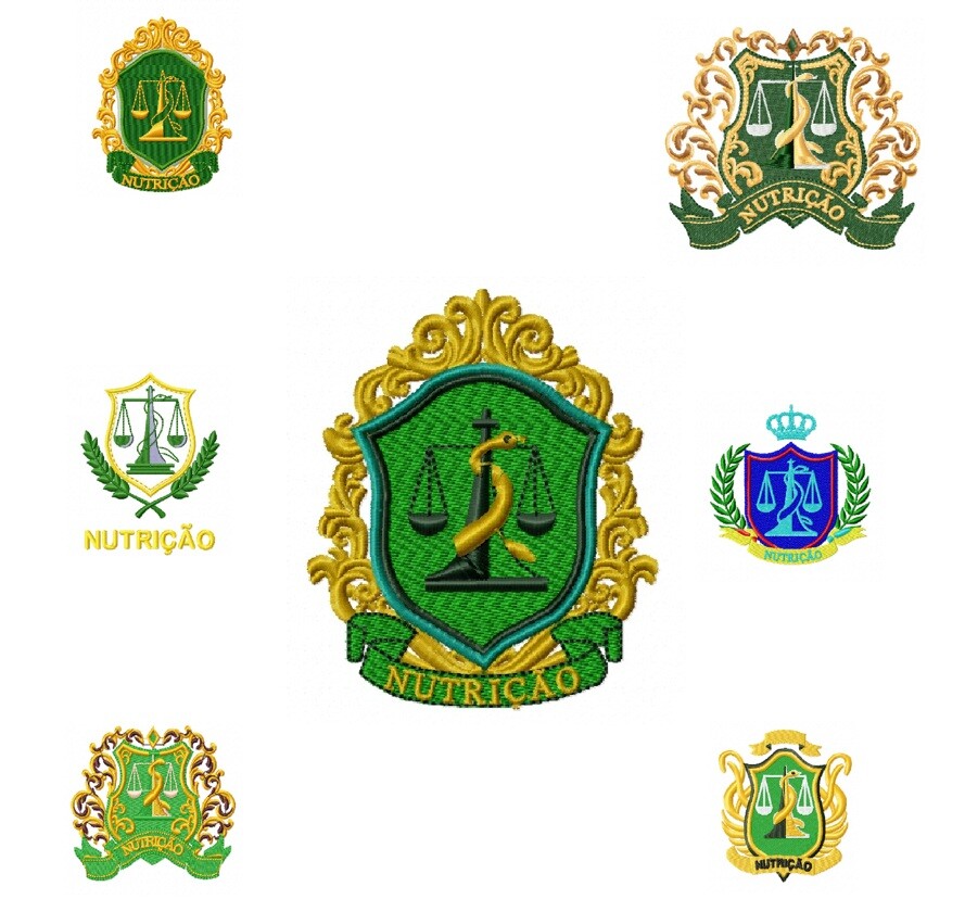 07 Matrizes De Bordado Brasão Nutrição Ref 2
