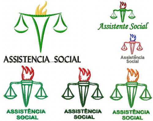 Matriz de bordado Asistencia Social 2