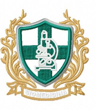 Matriz De Bordado Biomedicina Brasão Ref 12