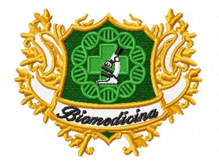 Matriz De Bordado Biomedicina Brasão Ref 7