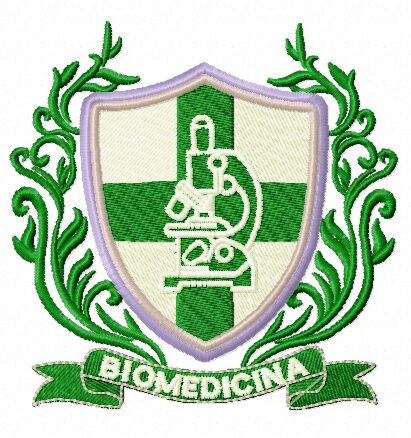Matriz De Bordado Biomedicina Brasão Ref 5