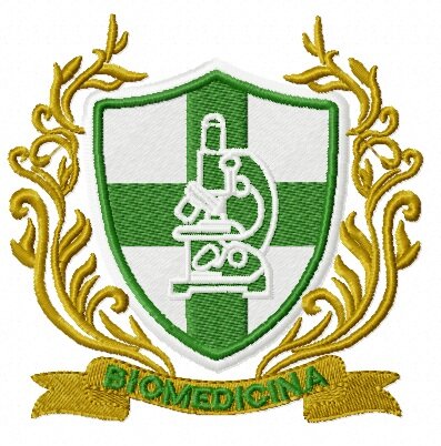 Matriz De Bordado Biomedicina Brasão Ref 24