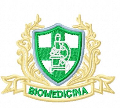 Matriz De Bordado Biomedicina Brasão Ref 17