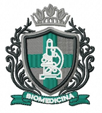 Matriz De Bordado Biomedicina Brasão Ref 8