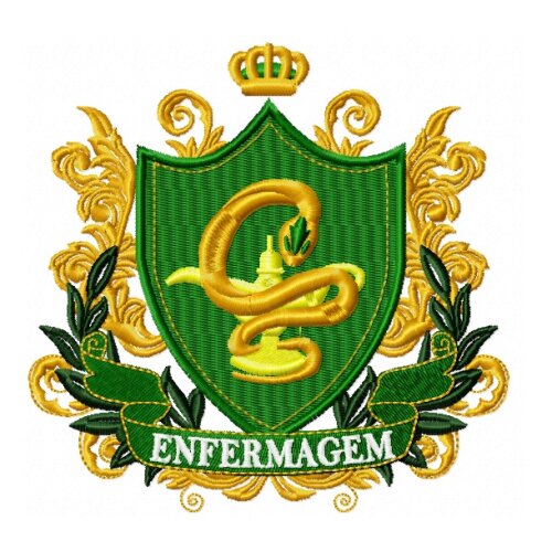 Matriz De Bordado Brasão De Enfermagem Ref 1