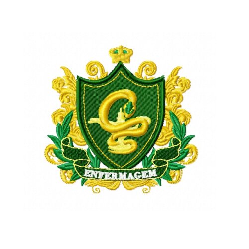 Matriz De Bordado Brasão De Enfermagem Ref 8