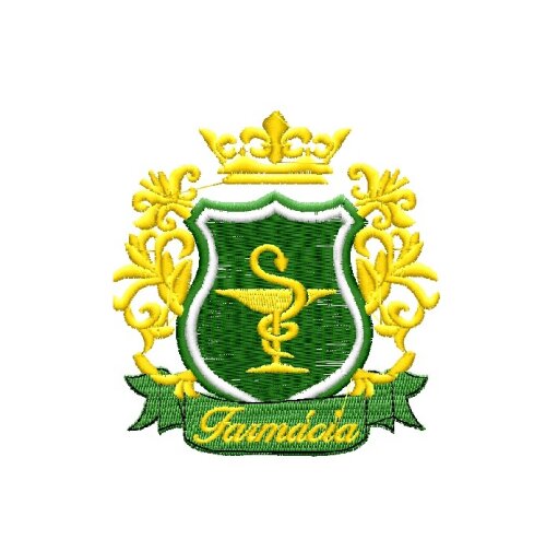 Matriz De Bordado Brasão De Farmacia ref 3
