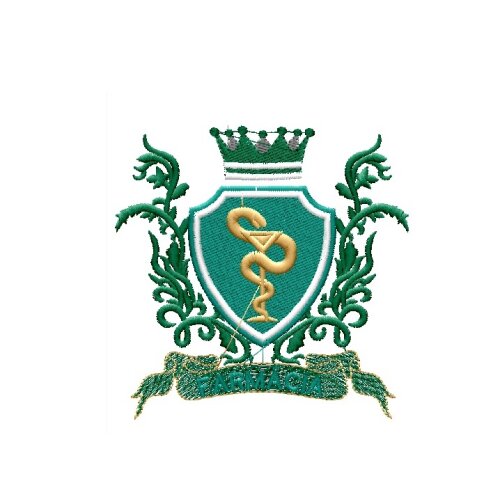 Matriz De Bordado Brasão De Farmacia ref 9