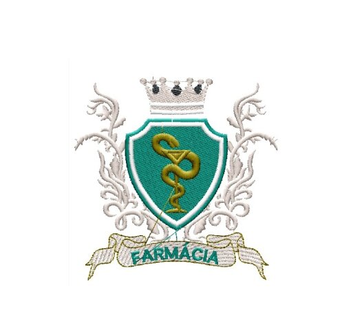Matriz De Bordado Brasão De Farmacia ref 4