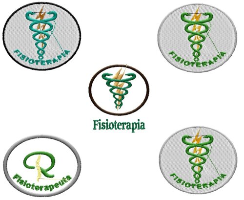Matriz De Bordado Fisioterapia Circulo Ref 1