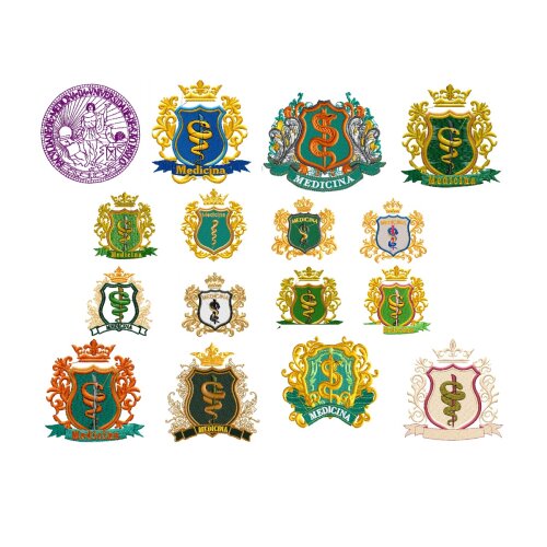 Matriz De Bordado Brasão Medicina 1