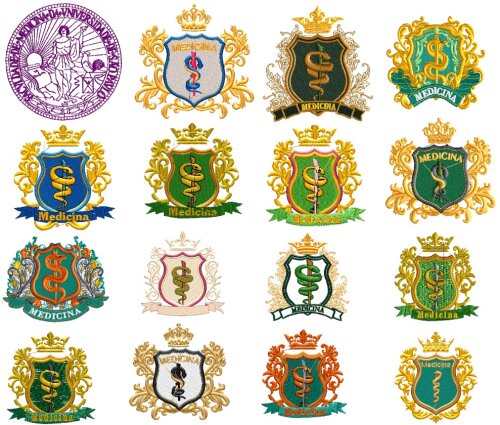 Matriz De Bordado Brasão Medicina 2