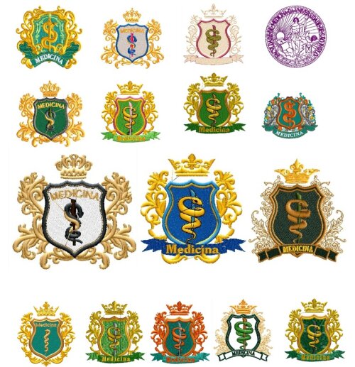 Matriz De Bordado Brasão Medicina 3