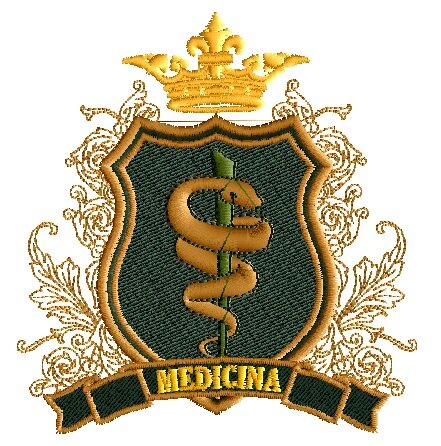 Matriz De Bordado Brasão Medicina Ref 11
