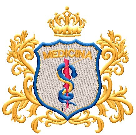 Matriz De Bordado Brasão Medicina Ref 12