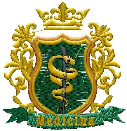 Matriz De Bordado Brasão Medicina Ref 13