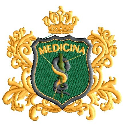 Matriz De Bordado Brasão Medicina Ref 5