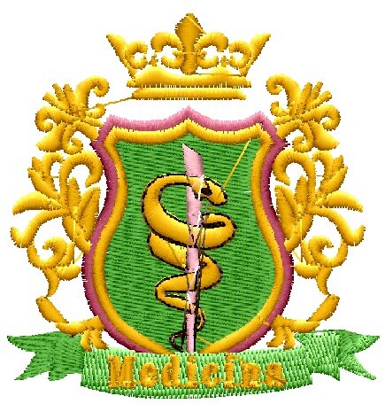 Matriz De Bordado Brasão Medicina Ref 6