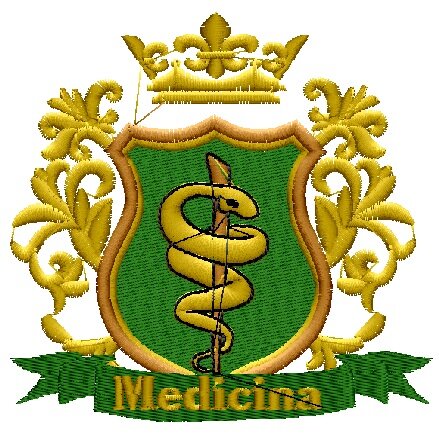 Matriz De Bordado Brasão Medicina Ref 9
