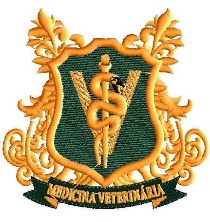 Matriz de bordado Brasão medicina veterinaria ref 6
